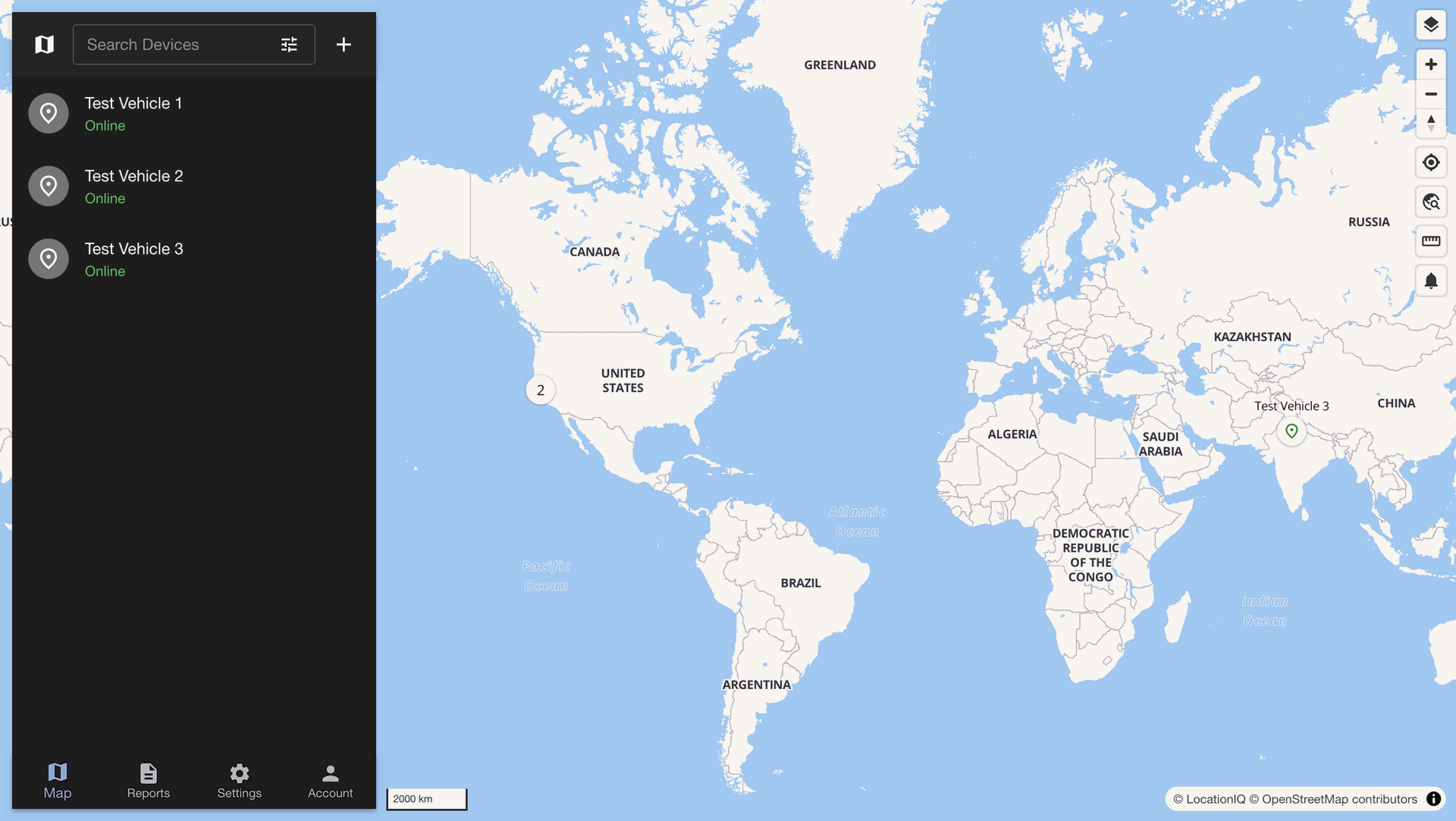 Tracker Console Screenshot